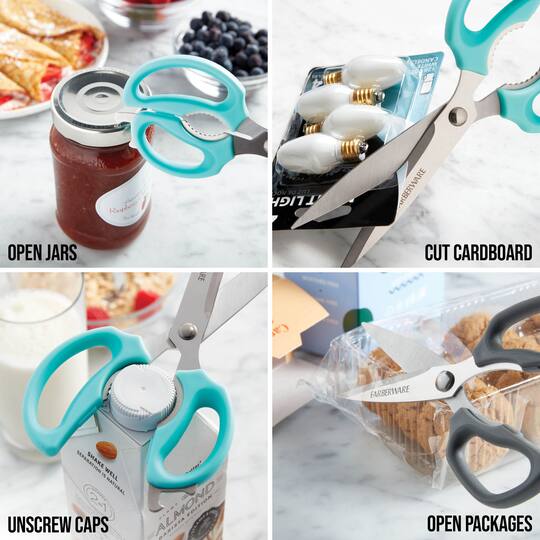 Farberware Aqua & Gray 2 Piece Shears Set